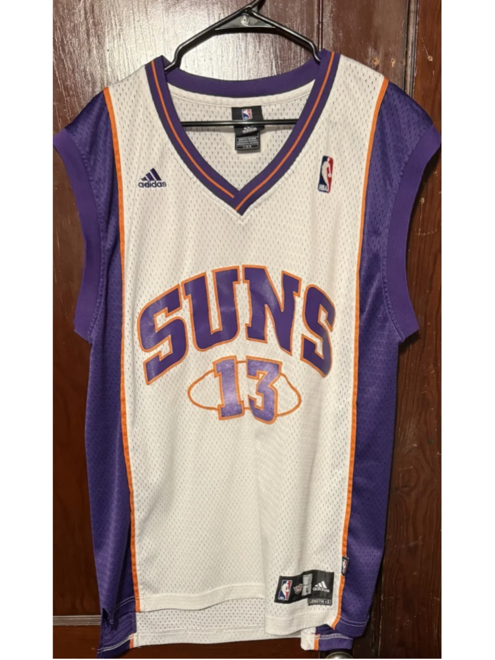 Phoenix Suns Steve Nash #13 Adidas Jersey White Men Sz L